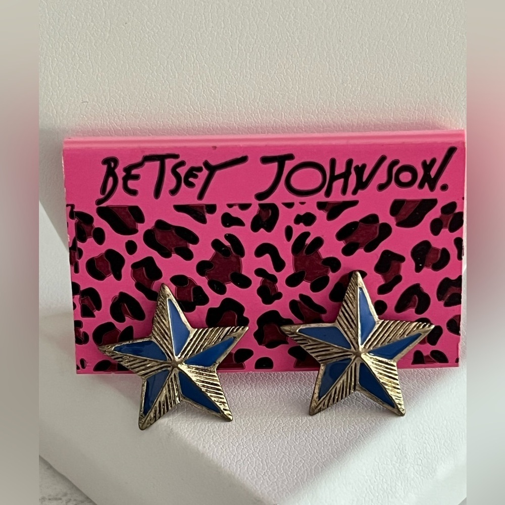Betsy Johnson Star Earrings
